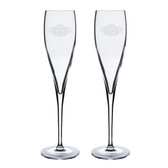 Claddagh Ring Logo Luigi Bormioli 6 oz Titanium Toast Glass - Set of 2