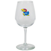 Kansas Jayhawks 12.75oz Decal Wine Glass