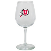 Utah Utes 12.75oz Decal Wine Glass