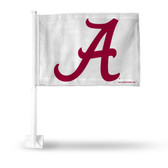 Alabama Crimson Tide - A Logo - White Car Flag