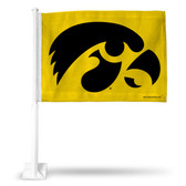 Iowa Hawkeyes Car Flag(YELLOW BACK)