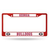 Georgia Bulldogs RED COLORED Chrome Frame