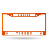 Clemson Tigers ORANGE COLORED Chrome Frame