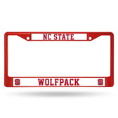 North Carolina State Wolfpack RED COLORED Chrome Frame