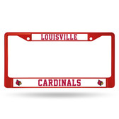 Louisville Cardinals RED COLORED Chrome Frame