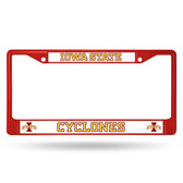 Iowa State Cyclones RED COLORED Chrome Frame