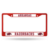 Arkansas Razorbacks RED COLORED Chrome Frame