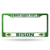 North Dakota State Bison GREEN COLORED Chrome Frame