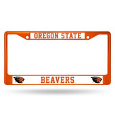 Oregon State Beavers ORANGE COLORED Chrome Frame