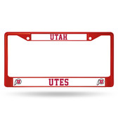 Utah Utes RED COLORED Chrome Frame