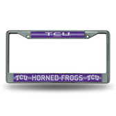 TCU Horned Frogs Bling Chrome Frame
