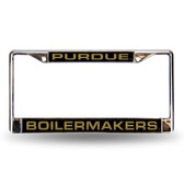 Purdue Boilermakers Black LASER Chrome Frame