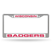 Wisconsin Badgers   LASER Chrome Frame