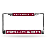 Washington State Cougars RED LASER Chrome Frame