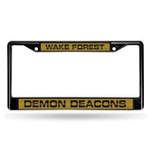 Wake Forest Demon Deacons BLACK LASER Chrome Frame