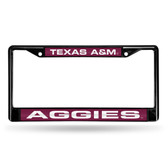 Texas A&M Aggies BLACK LASER Chrome Frame