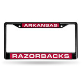 Arkansas Razorbacks BLACK LASER Chrome Frame