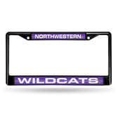 Northwestern Wildcats BLACK LASER Chrome Frame