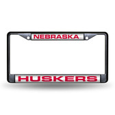 Nebraska Cornhuskers "HUSKERS" LASER Chrome Frame