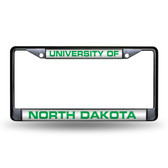 North Dakota Fighting Sioux BLACK LASER Chrome Frame