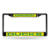 Oregon Ducks BLACK LASER Chrome Frame