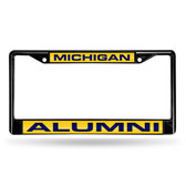 Michigan Wolverines ALUMNI BLACK LASER FRAME