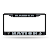 Oakland Raiders NATION BLACK METAL FRAME