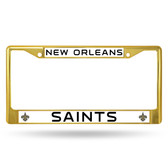 New Orleans Saints GOLD COLORED Chrome Frame