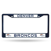 Denver Broncos NAVY COLORED Chrome Frame