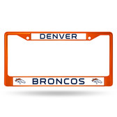 Denver Broncos COLORED Chrome Frame SECONDARY ORANGE