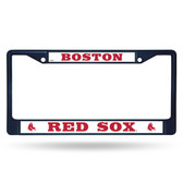 Boston Red Sox COLORED Chrome Frame SECONDARY NAVY