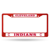 Cleveland Indians COLORED Chrome Frame SECONDARY RED