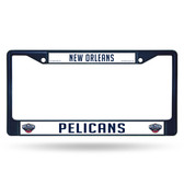 New Orleans Pelicans COLORED Chrome Frame SECONDARY NAVY