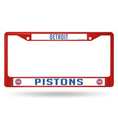 Detroit Pistons RED COLORED Chrome Frame