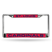 St. Louis Cardinals RED W/BLUE LETTERS LASER Chrome Frame