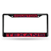 Houston Texans BLACK LASER Chrome Frame