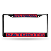 New England Patriots BLACK LASER Chrome Frame