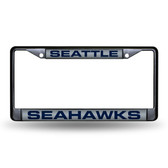 Seattle Seahawks BLACK LASER Chrome Frame