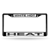 Miami Heat  "WHITE HOT" LASER BLACK Chrome Frame