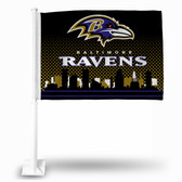 Baltimore Ravens FG Car Flag (WHITE POLE)