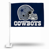 Dallas Cowboys Car Flag BLUE BKG HELMET