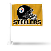 Pittsburgh Steelers (GOLD) HELMET Car Flag