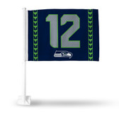 Seattle Seahawks JERSEY 12 Car Flag