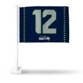 Seattle Seahawks ALT 12 MAN Car Flag