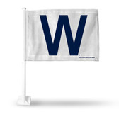 Chicago Cubs W Car Flag (WHITE BACKGROUND)