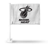Miami Heat Car Flag (BLACK LOGO ON WHITE)