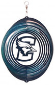 Creighton Bluejays Circle Swirly Metal Wind Spinner