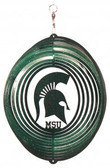 Michigan State Spartans Circle Swirly Metal Wind Spinner