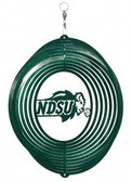 North Dakota State Bison Circle Swirly Metal Wind Spinner