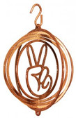 Peace Fingers Tini Gold Wind Spinner